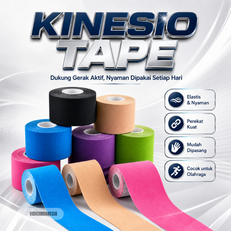 Kinesio Tape Plester Cedera Otot Olahraga Taping Kaki Lutut Bahu Kinesiology Tape