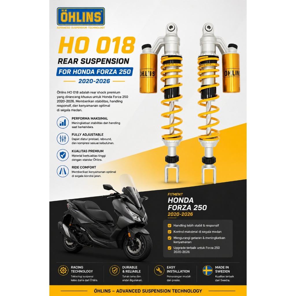 Shock Ohlins Honda Forza 250  - HO 018