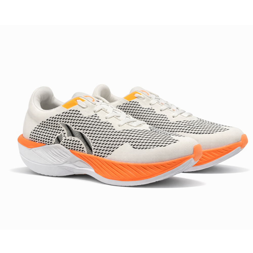 Sepatu Running OrtusEight Solar X White Orange/ Sepatu Olahraga Terbaru Unisex Desain Sporty