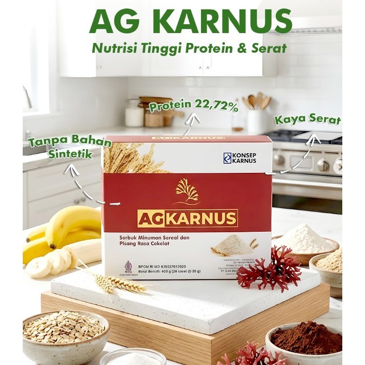 AG KARNUS Nutrisi Pendamping Diabetes - AG Cereal - Alga Gold Cereal Original