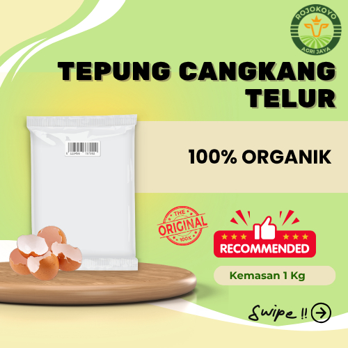 Tepung Cangkang Telur Murni untuk  Campuran Pakan Ternak Ayam Petelur & Bebek 1 Kg