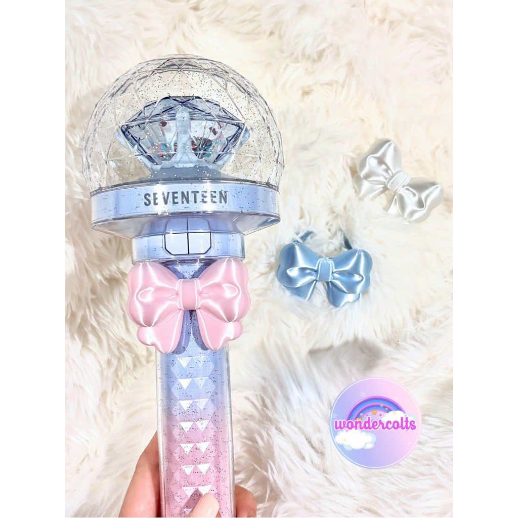 SEVENTEEN Carat Bong 3D Ribbon Lightstick Deco | Cute Bow Lightstick Accessory | Concert Decoration 