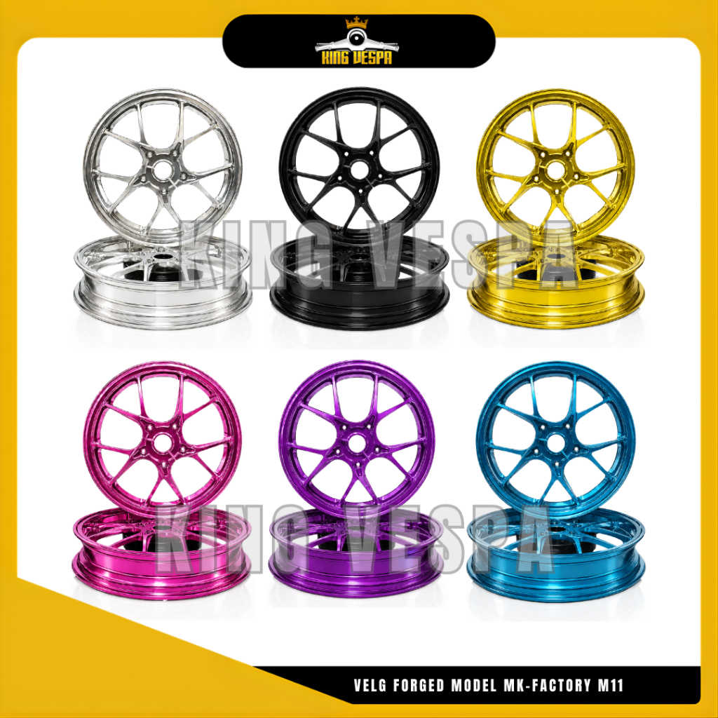VELG HR RACING CnC Forged Model MK Factory M11 Vespa Sprint Primavera GTS LX S Ring12