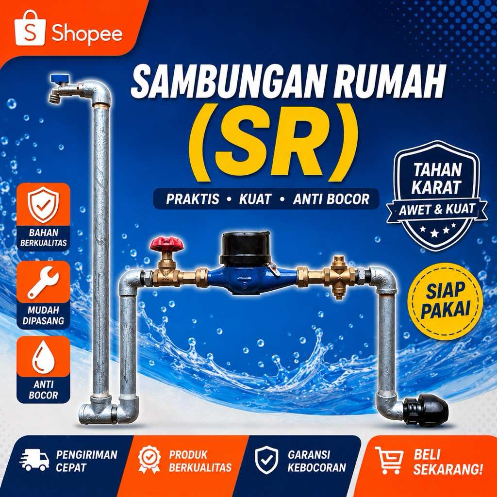 Paket Rangkaian Sambungan Rumah (SR) PDAM / PAM / Pamsimas