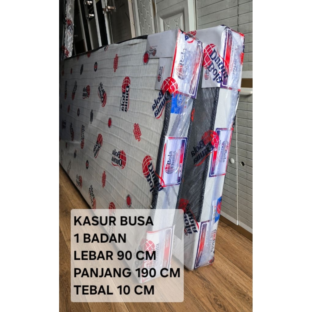 ( instan kurir ) KASUR BUSA SINGLE KIRANA LIS TIPIS 10 CM BOLA DUNIA 1 BADAN