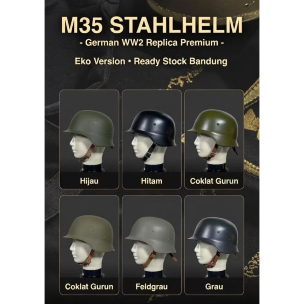 Reproduction M35 German WWII WW2 Stahlhelm ABS Plastik All Size 55-60 Include Liner