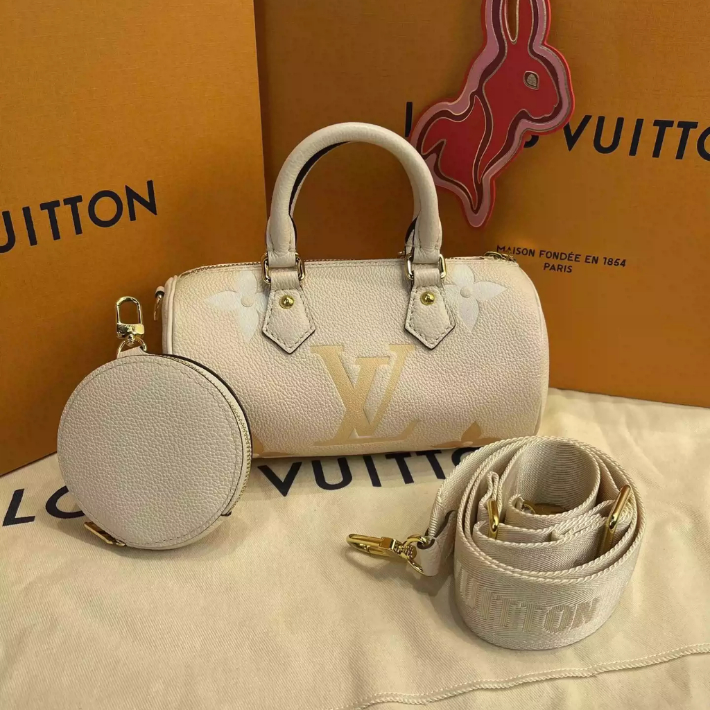 Tas Louis Vuitton Summer Papillon M45708, tas model tabung (cylindrical bag) 2-in-1 dengan gradasi w