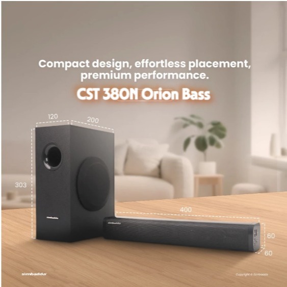 Simbadda CST 380N Orion Bass - Power Compact Soundbar