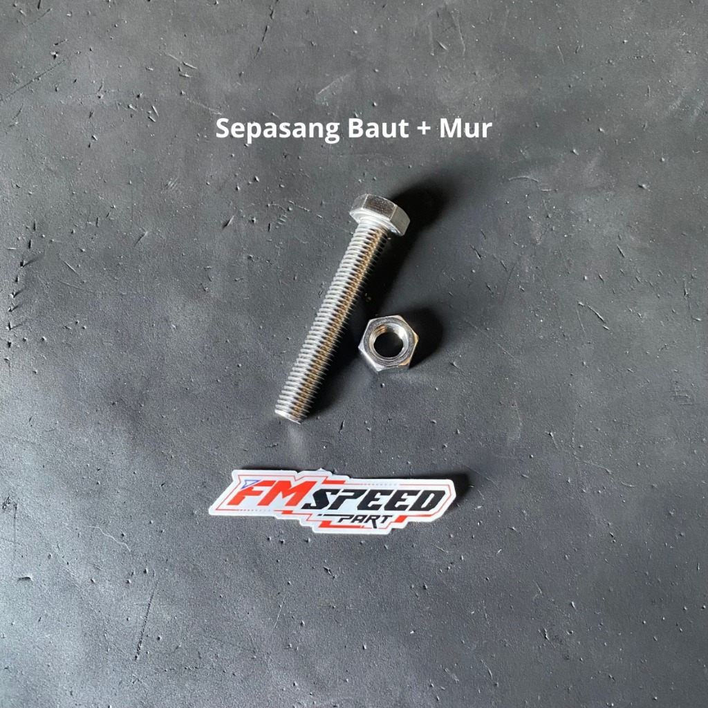 Baut + Mur Stainless Shock Belakang Arm Supertrack CRF 150 L Pengganti Standar Kurang Panjang Tingga