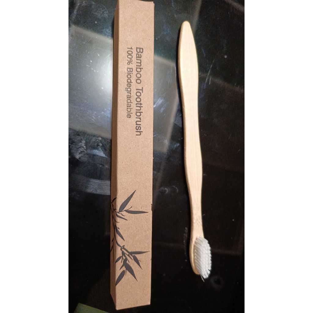 Sikat gigi bambu plus cover / Dental kit natural bamboo / dental kit hotel amenities