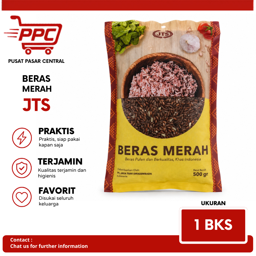 Beras Merah merk JTS PREMIUM 500Gr
