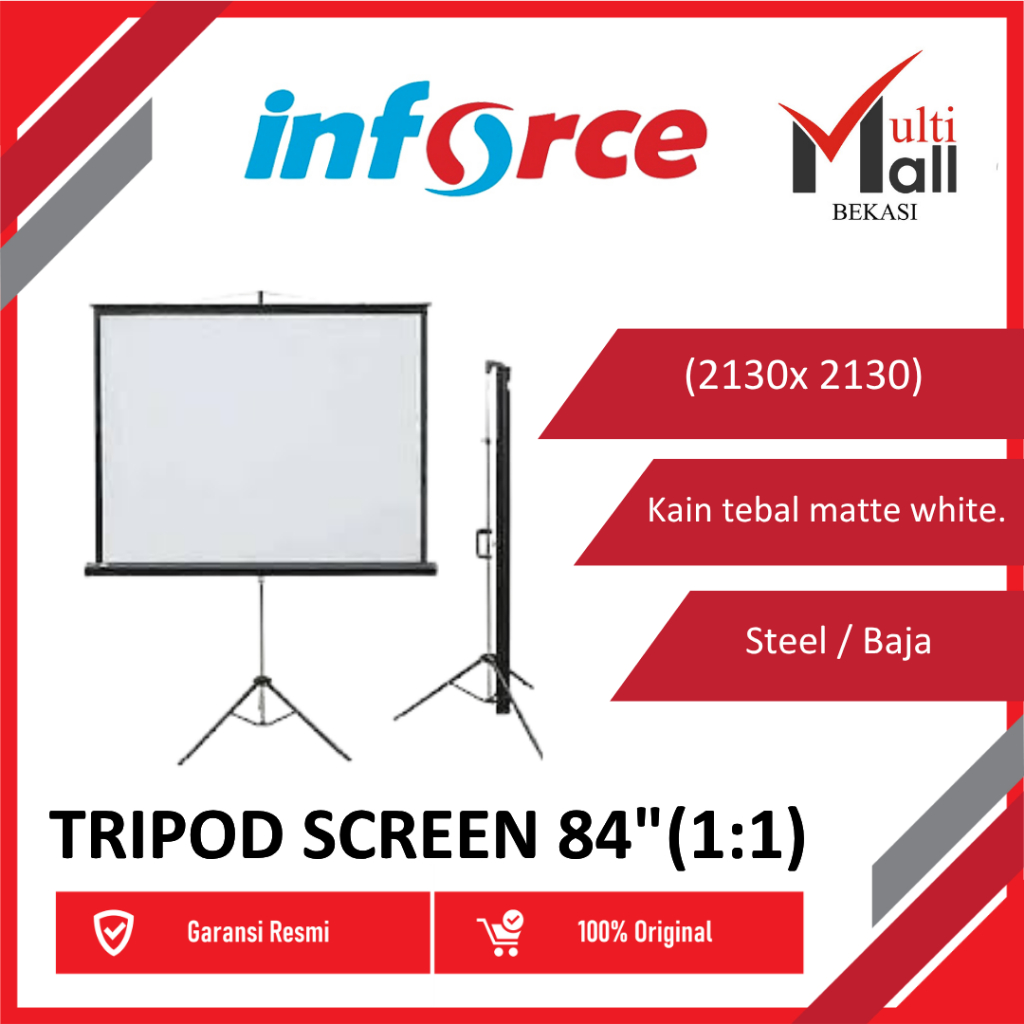 Inforce Tripod Screen Projector 84 1:1 / Layar Proyektor Inforce
