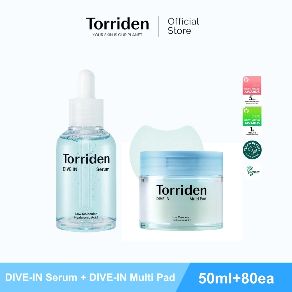 [BUNDLE DIVE-IN] Torriden DIVE-IN Serum 50ml +Torriden DIVE-IN Multi Pad 80ea
