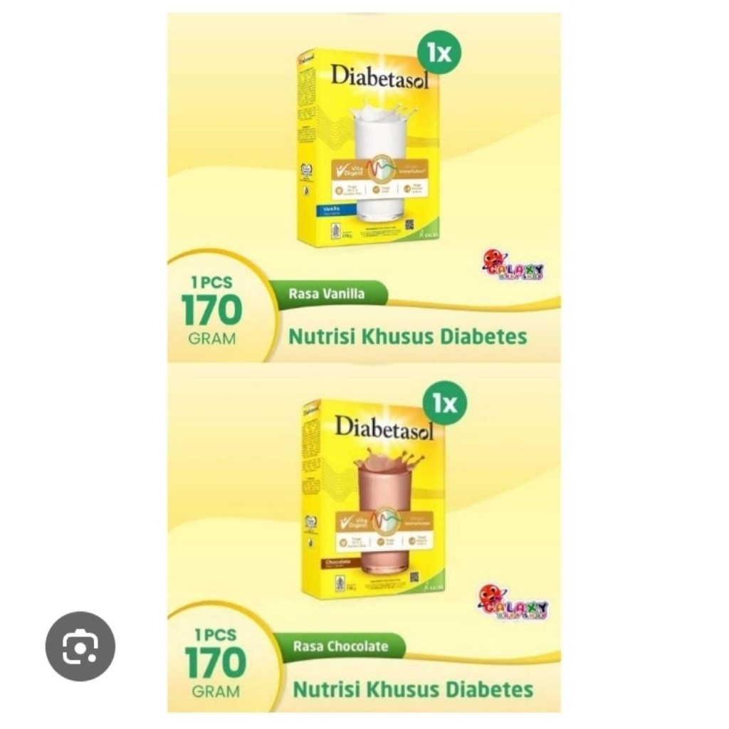 Diabetasol vanilla 170gr & coklat 170gr