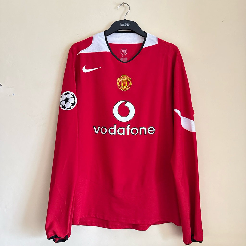 Manchester United Home 2004/2005 Player Issue Long Sleeves Jersey Baju Bola Original MU Wayne Rooney