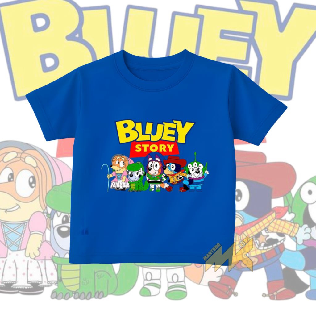 KAOS ANAK BLUEY STORY / KAOS ANAK LAKI-LAKI PEREMPUAN