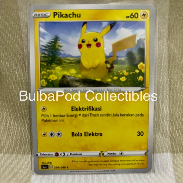 Pokemon TCG Indonesian Pikachu S6a 026/069 C Para Eevee Pahlawan