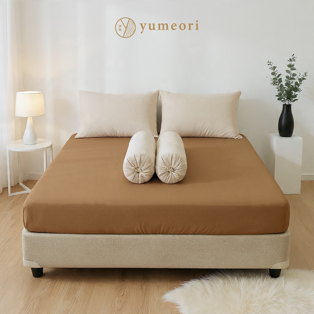 Yumeori - YUTORI [SET SPREI]  Minimalis | Microsilk Motif | Ready Stock | TANPA BEDCOVER