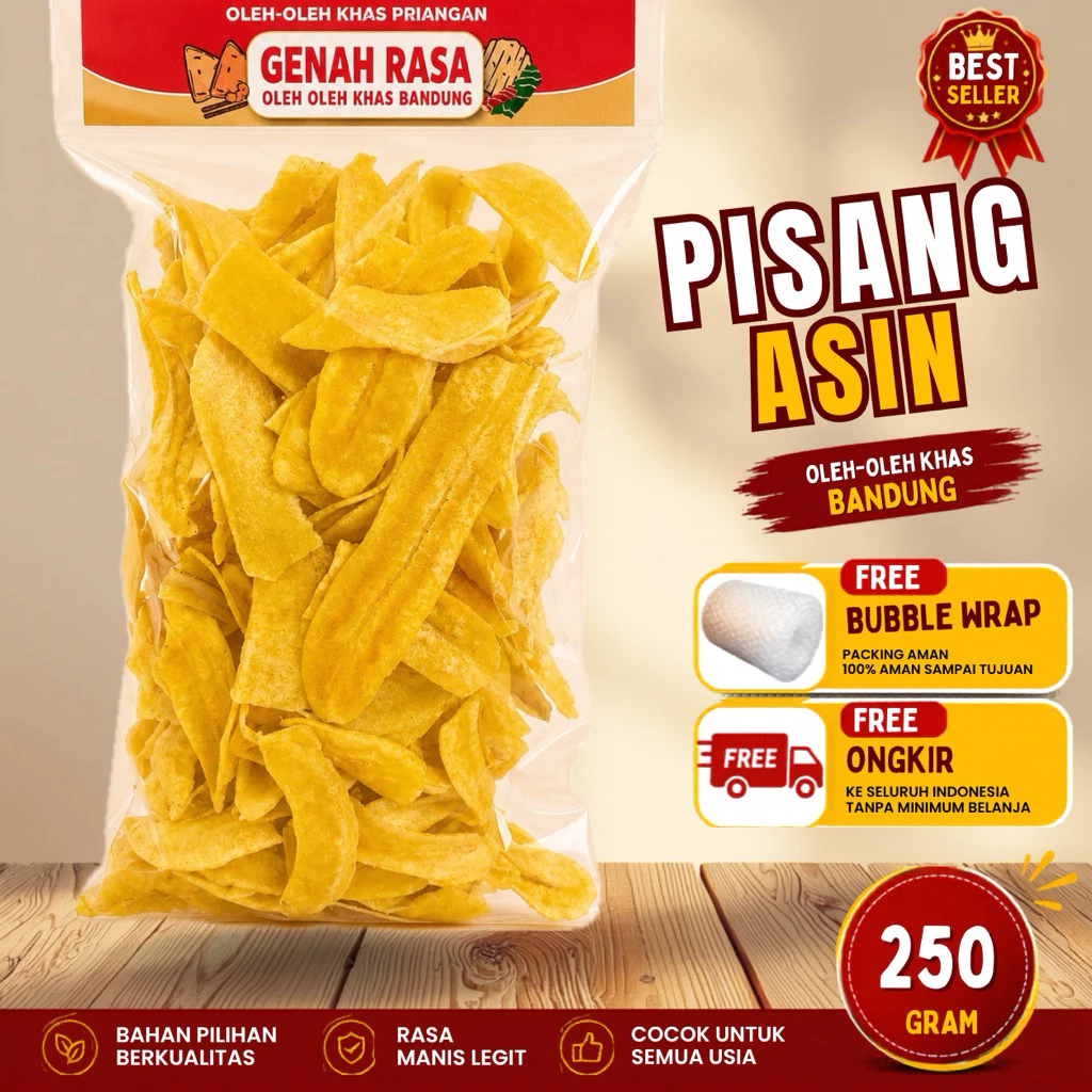 Keripik Pisang Asin Gurih 250 g