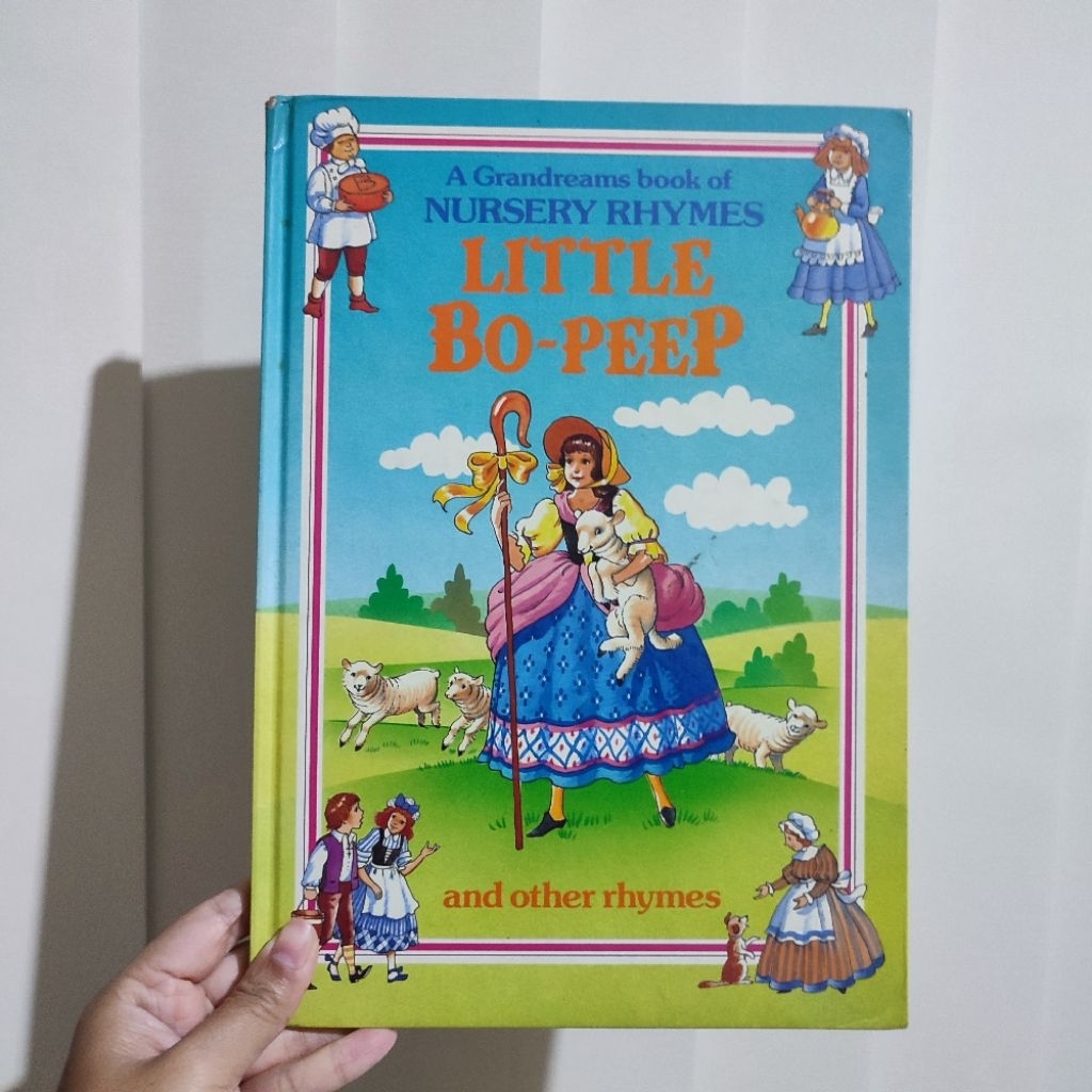 buku anak vintage klasik a grandreams book of nursery rhymes little bo peep 1988 (preloved)