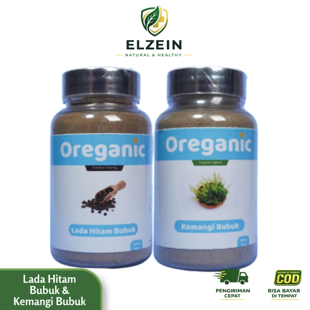 OREGANIC - Paket Lada Hitam Bubuk & Kemangi Bubuk