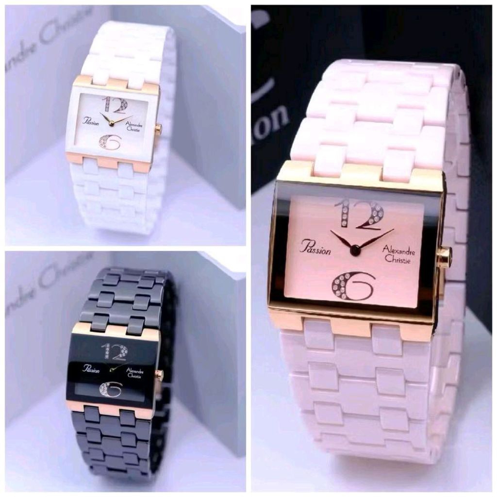 Jam Tangan Wanita Ceramic Alexandre Christie 2881 AC2881 AC 2881| Ori