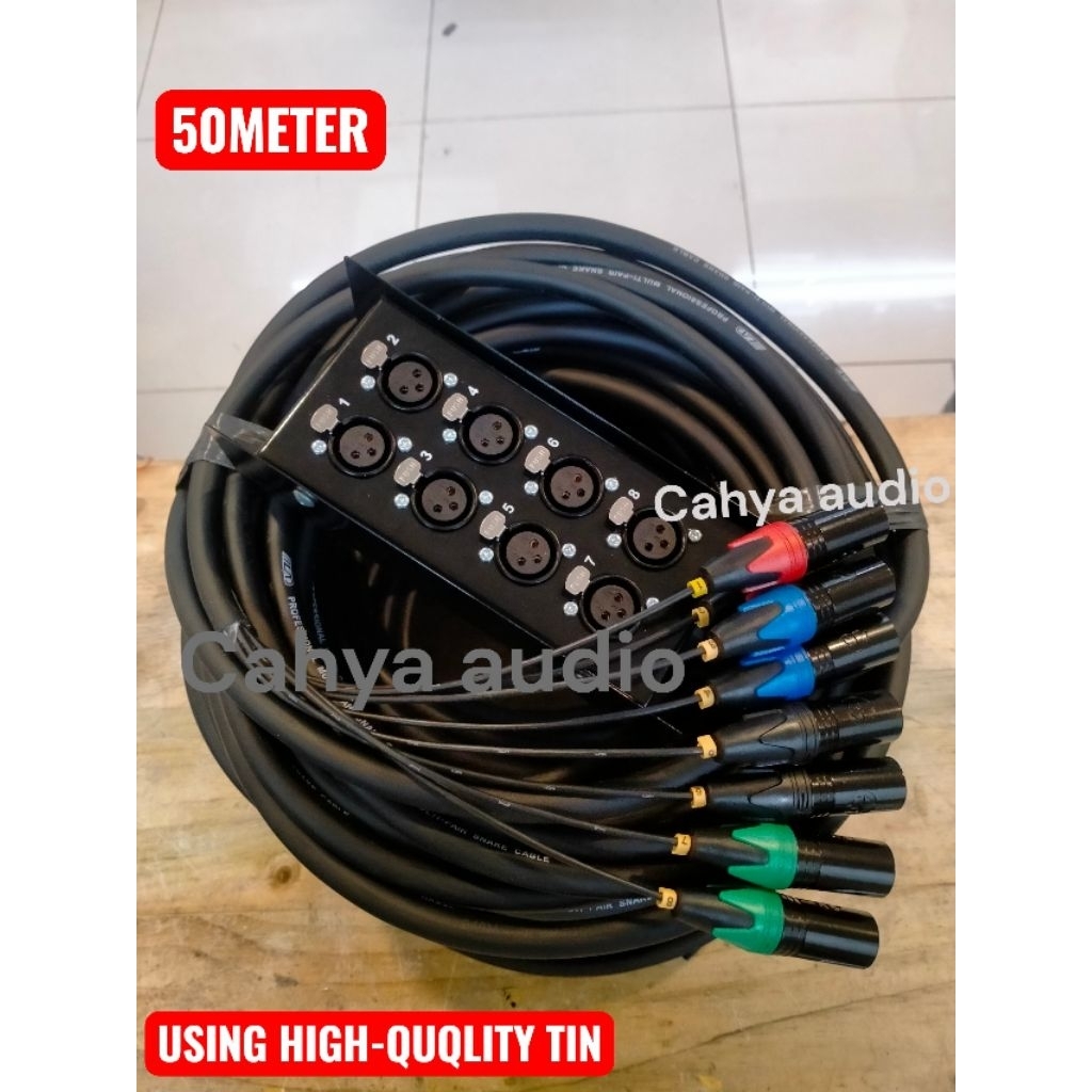 Snake kabel 8chanel 8 input Panjang 50Meter Snek kabel 8output