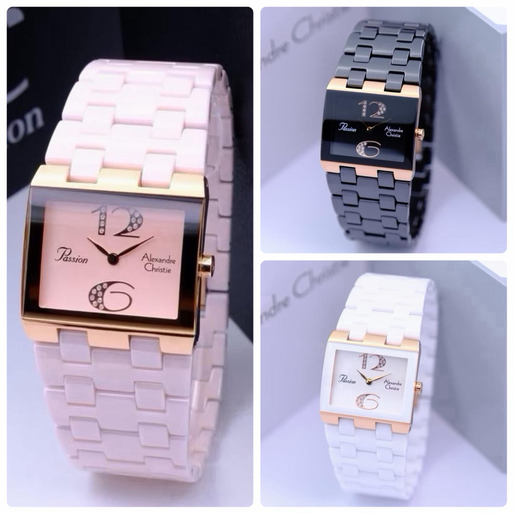 AC 2881 JAM TANGAN WANITA KERAMIK ALEXANDRE CHRISTIE AC2881