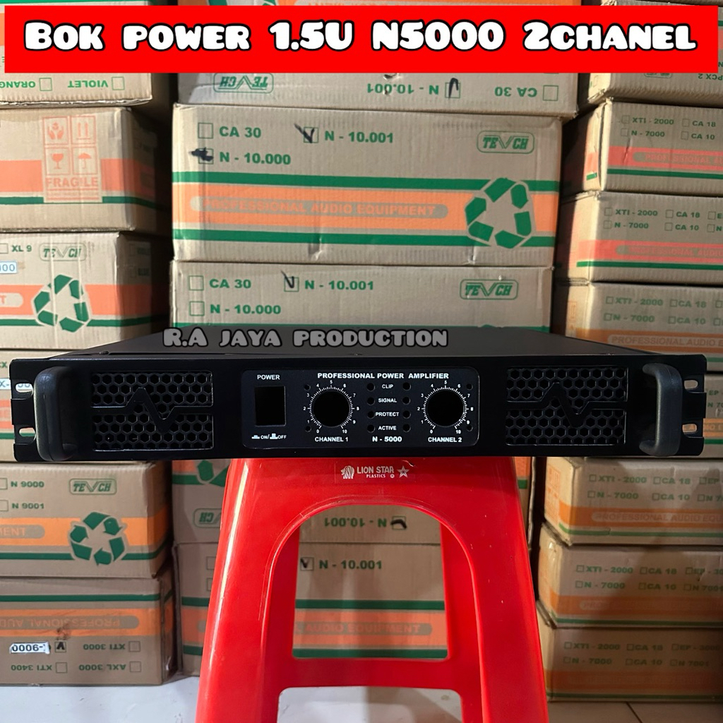 Bok power amplifier N5000 2u 1,5u model built up cocok untuk driver class D/Box power N5000 2ch anti