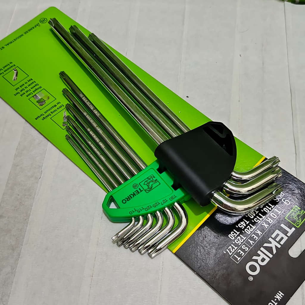 Tekiro Kunci L Bintang / Kunci L Bintang Set 9 Pcs Torx Key Set Kunci L Lubang Panjang Tekiro