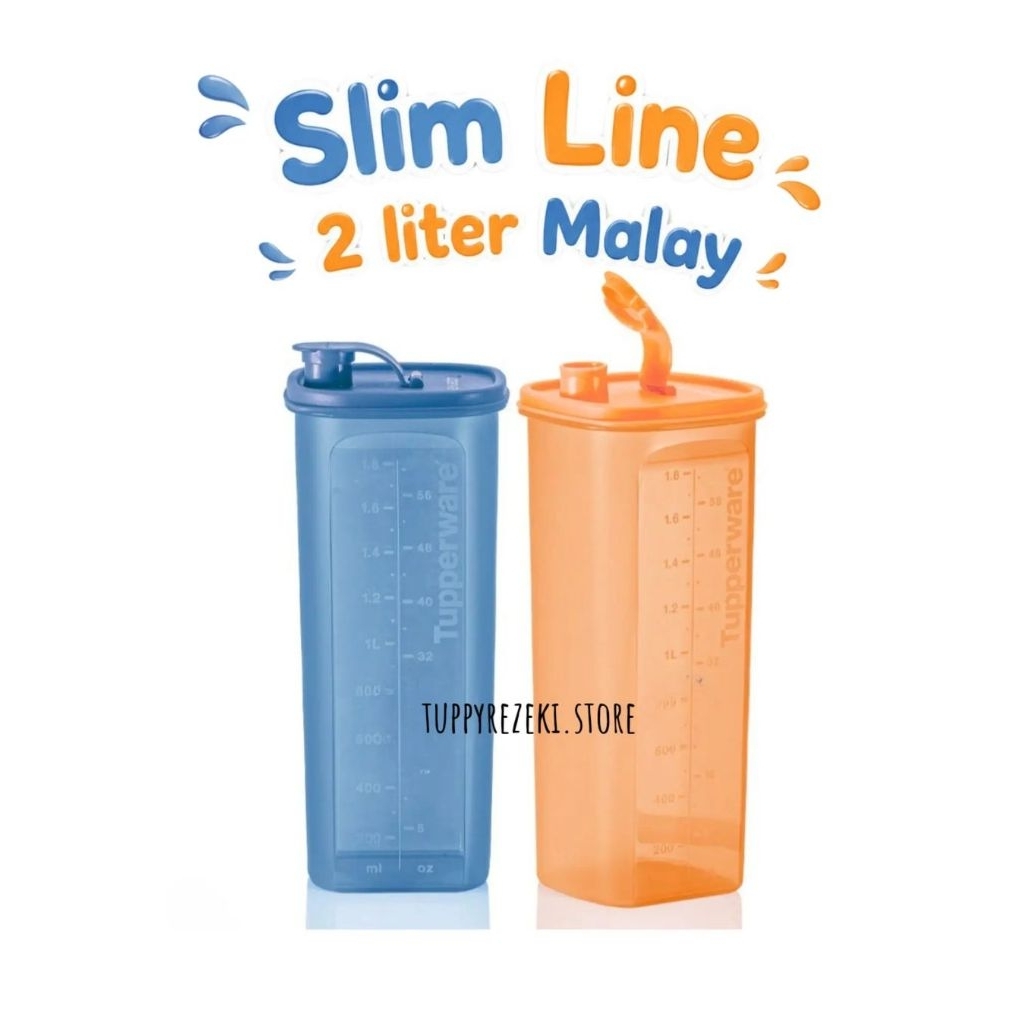 (1pc) Tupperware Fridge Jug Teko Kulkas Slim Line 2 liter Import