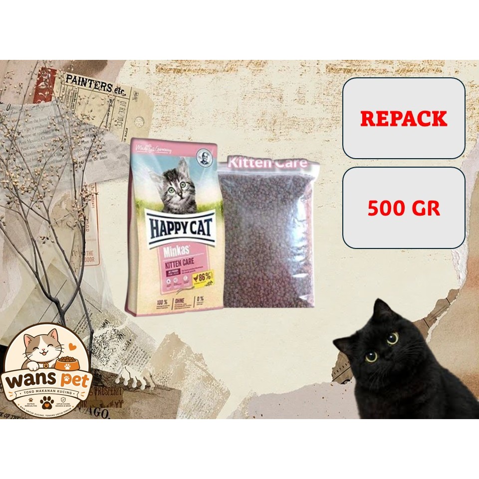 MAKANAN KUCING ( HAPPY CAT MINKAS KITTEN KEMASAN 500GR ) ( HAPPY CAT MINKAS KITTEN )