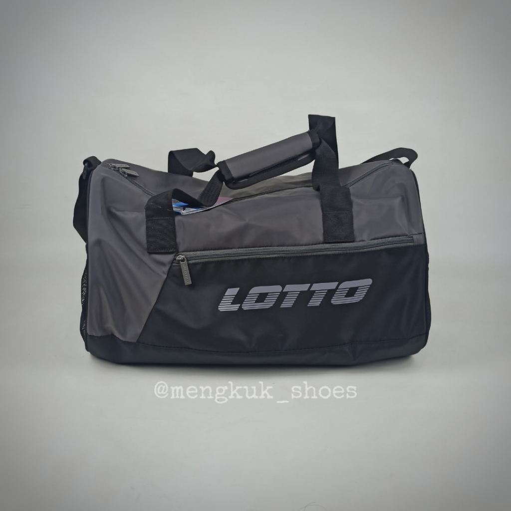 Tas Duffle Lotto Edga Gym Bag GREY Original - TAS SPORT GYM RAKET DUFFLE PADEL