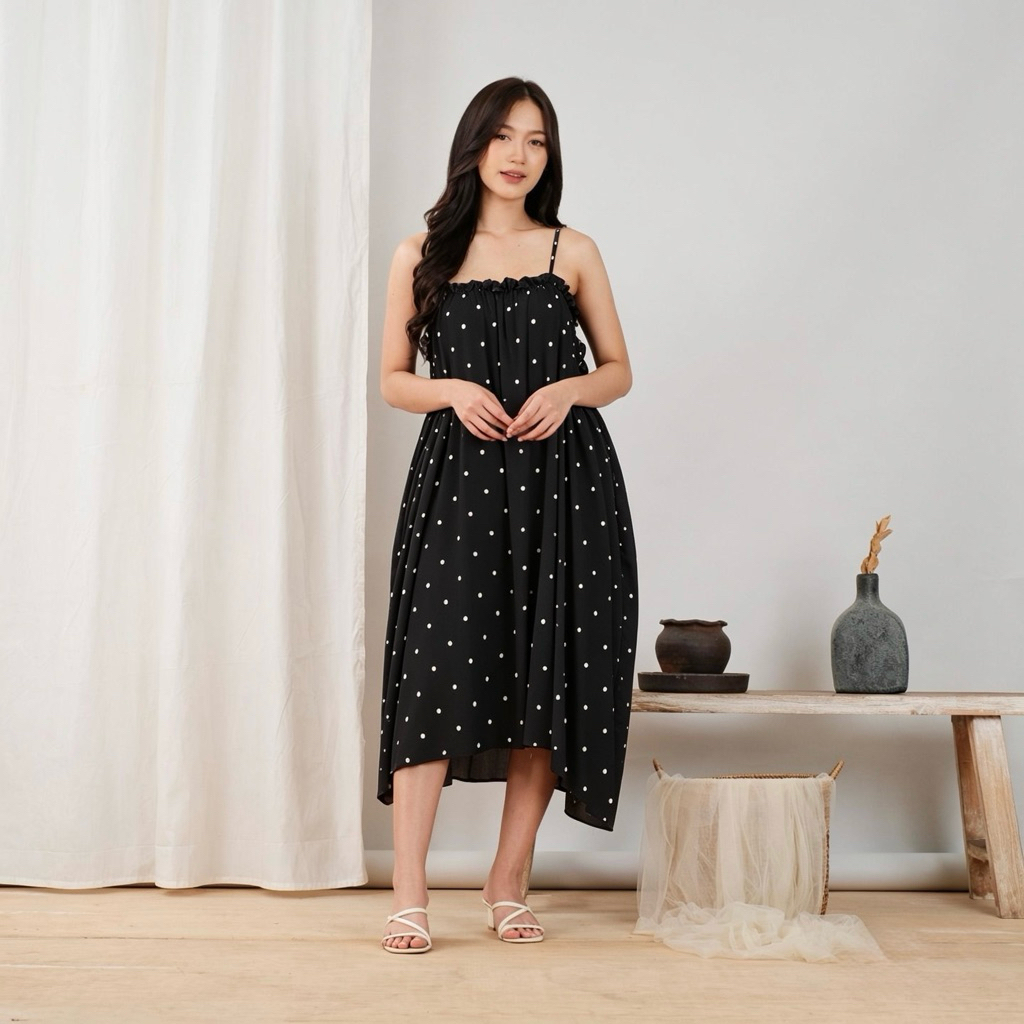 Kinara Dress Panjang Backless Rayon Elegan Nyaman