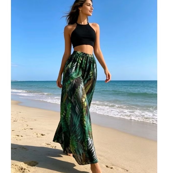 Bikini Celana Panjang 3PCS Set Wanita Baju Renang Baju Pantai Beachwear Bali Impor B0164