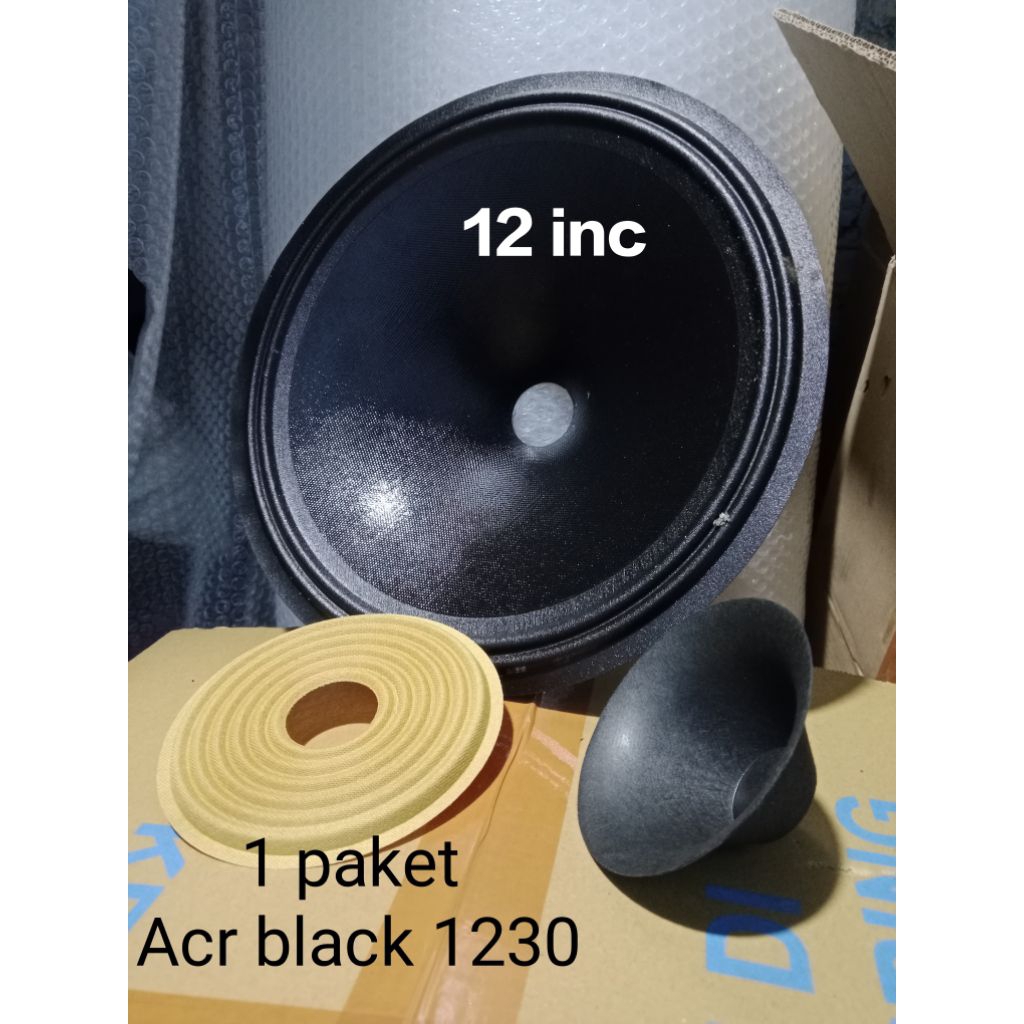 1 paket daun kertas speaker 12 inc Acr black 1230