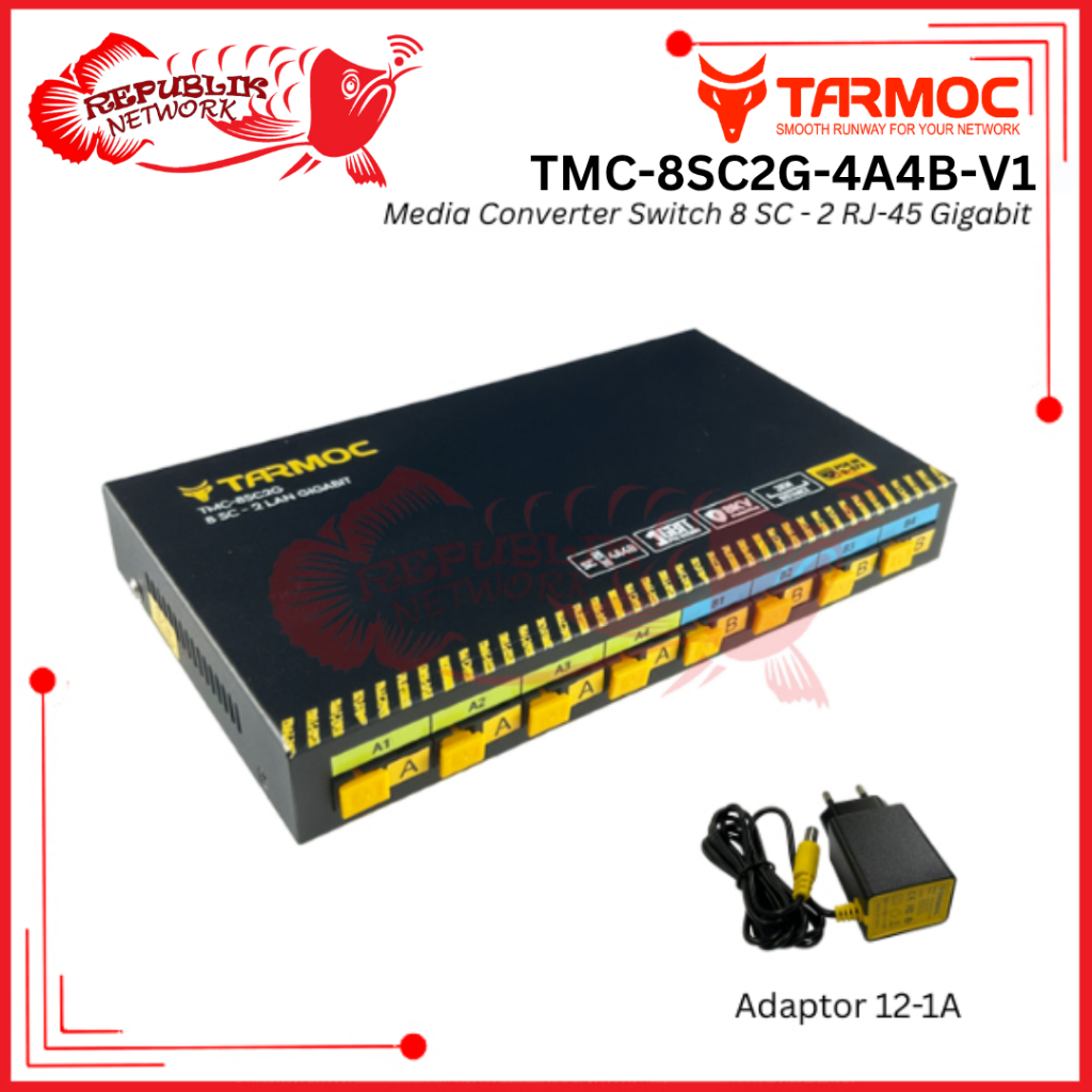 Media Converter 8 Port FO 2 Port Gigabit LAN/ 8 FO 2 Gigabit LAN