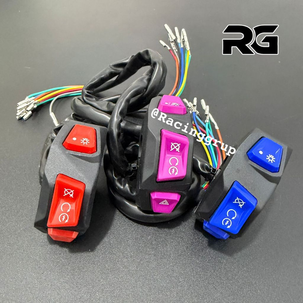 Holder Switch Saklar Kanan 3 tombol Stater on/of engine stop Universal Model Ktc Yamaha Xabre Ducati