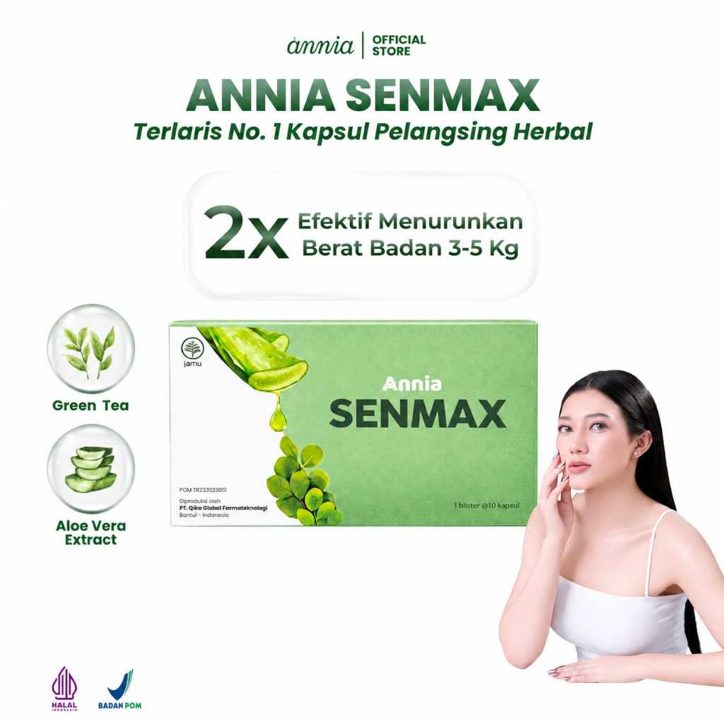 ANNIA - Obat Pelangsing Detoks 10 Hari Turun 3-5 Kg - Senmax 20x Mengecilkan Perut Buncit