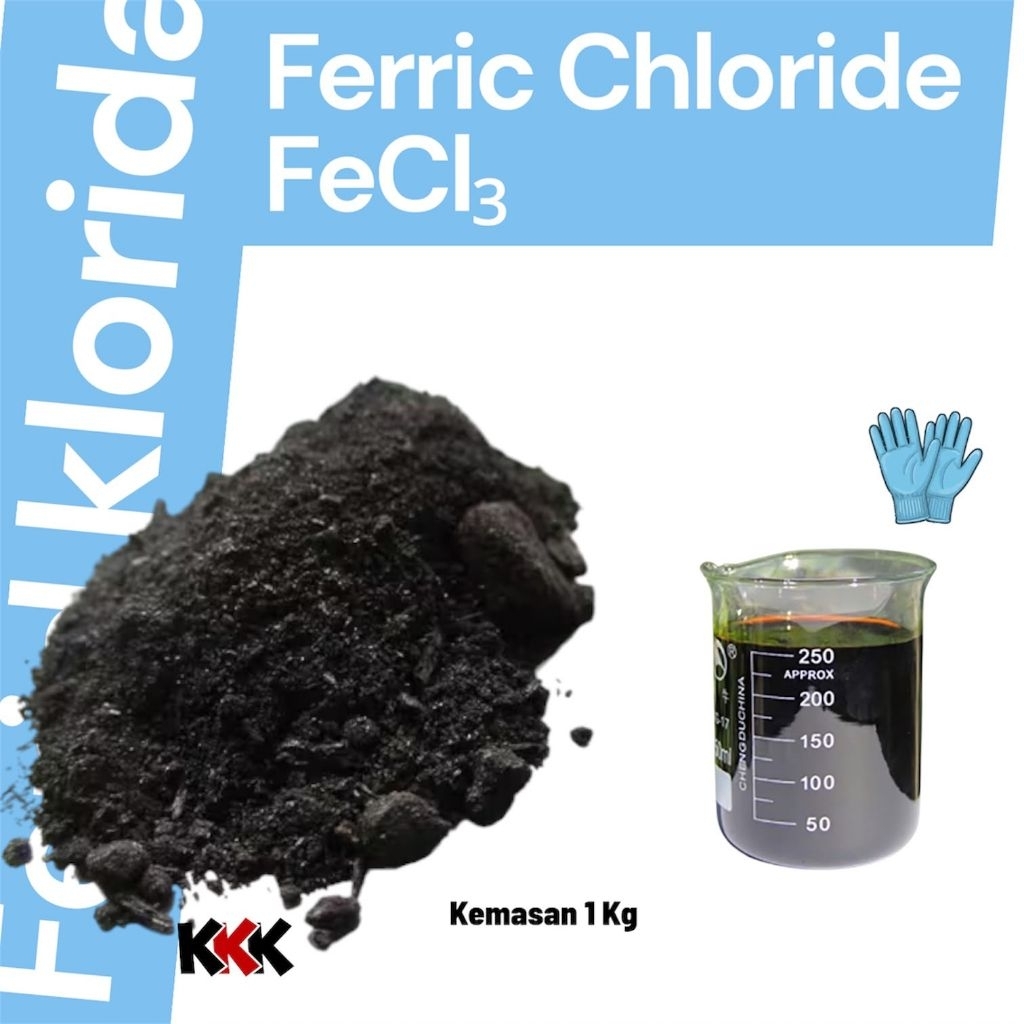 Ferric Chl0ride 1kg Ferit kecil Ferid Klorid Klorida Klorit Feric