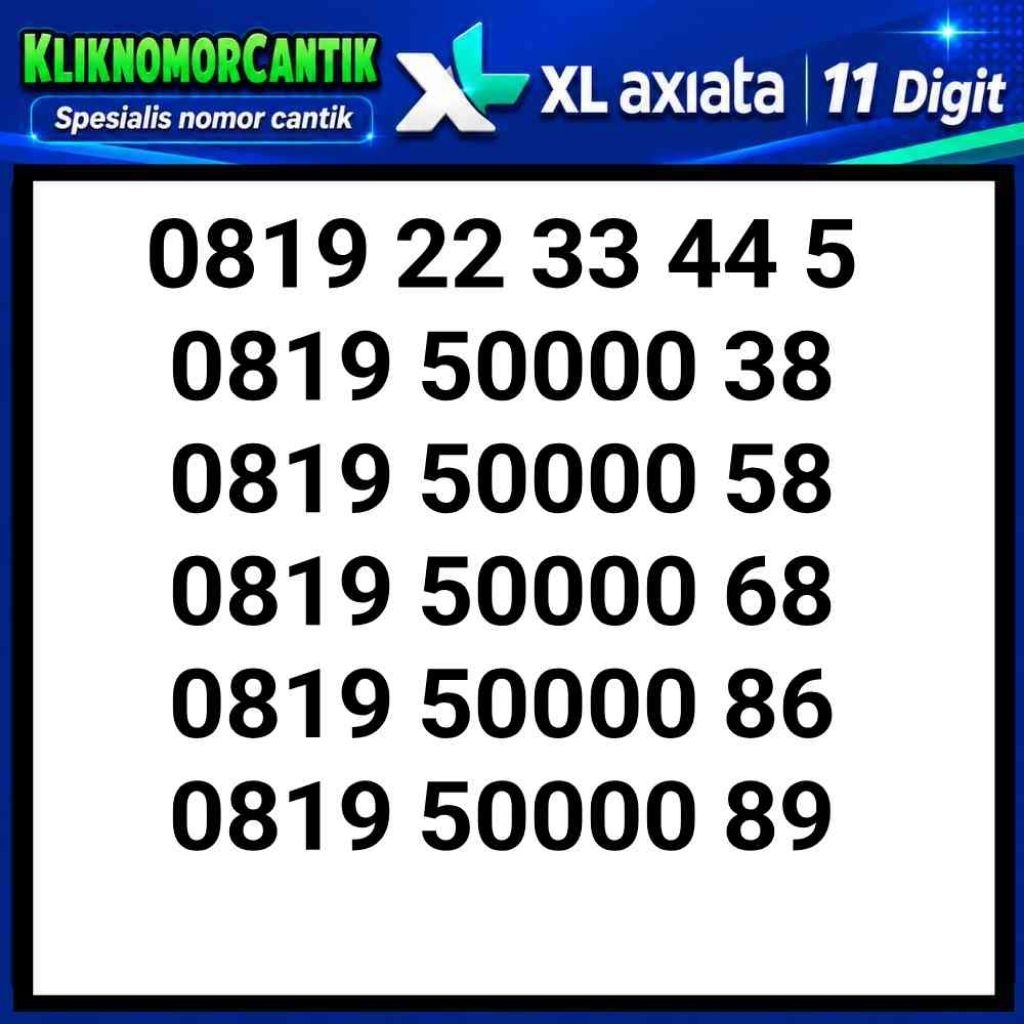 nomor cantik XL 11 Digit 4G&5G XL 11 digit A13
