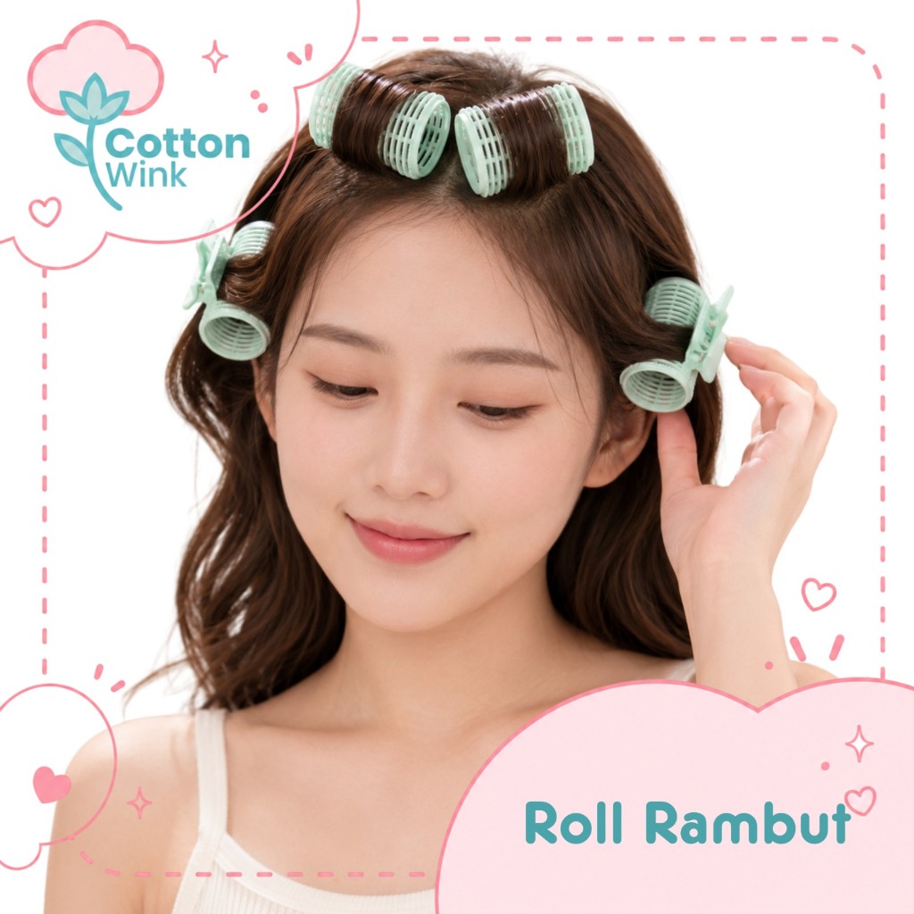 Rol Rambut Hair Roller Curling Tanpa Listrik Praktis Mudah Digunakan Bikin Rambut Mengembang Natural