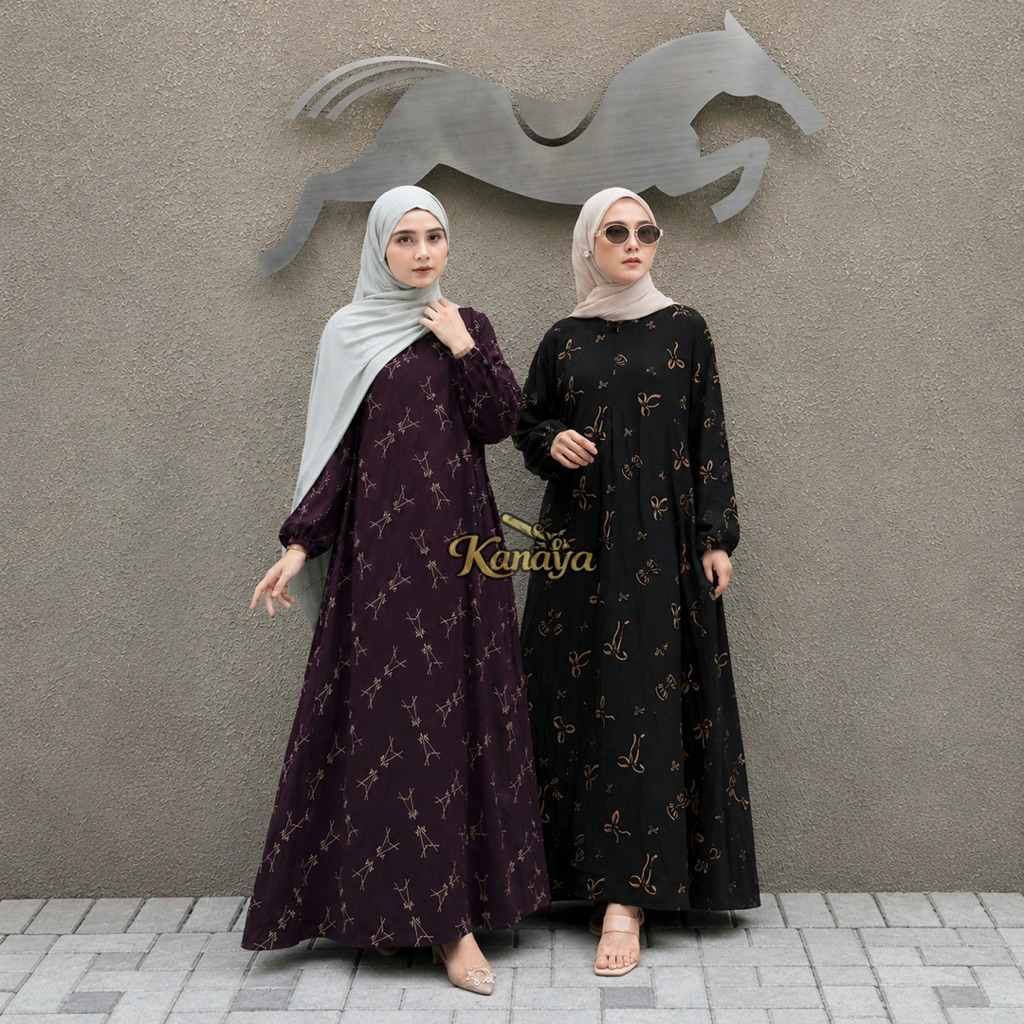 Daster Arab Lengan Panjang Busui Bumil HomeDress -Batik Kanaya