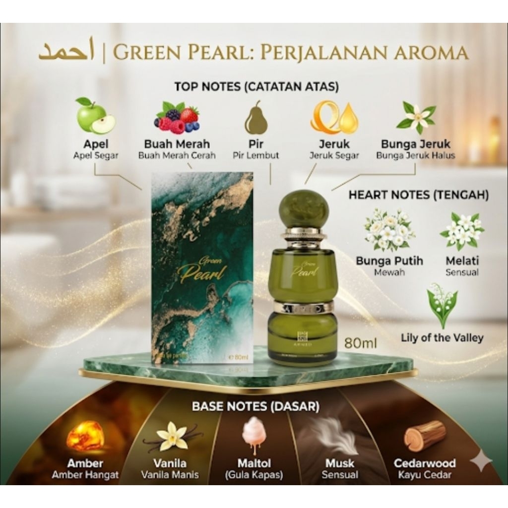 PARFUME GREEN PEARL BY AHMED