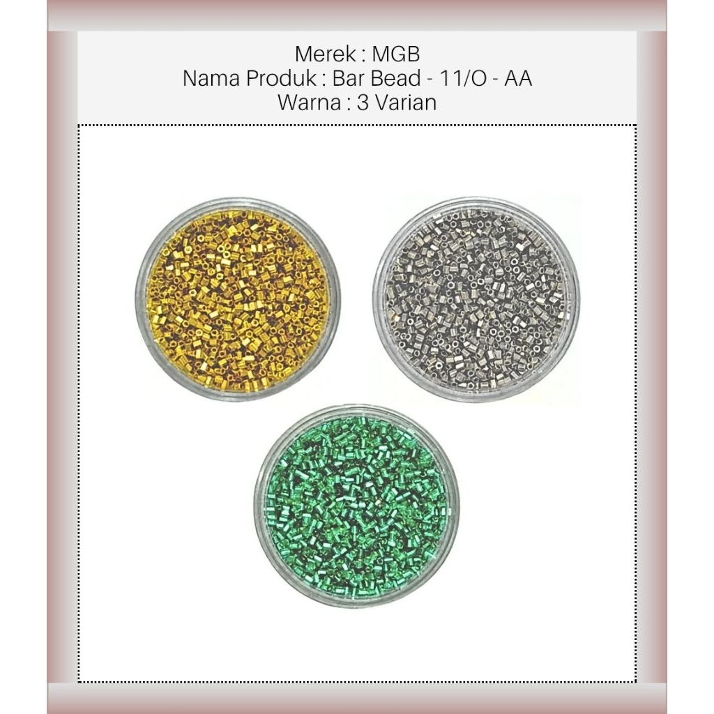 MGB™ - 11/0 - AA - Manik MGB 11/0 - Payet MGB 11/0 - Manik MGB Bambu - Manik MGB Batang - Payet MGB 