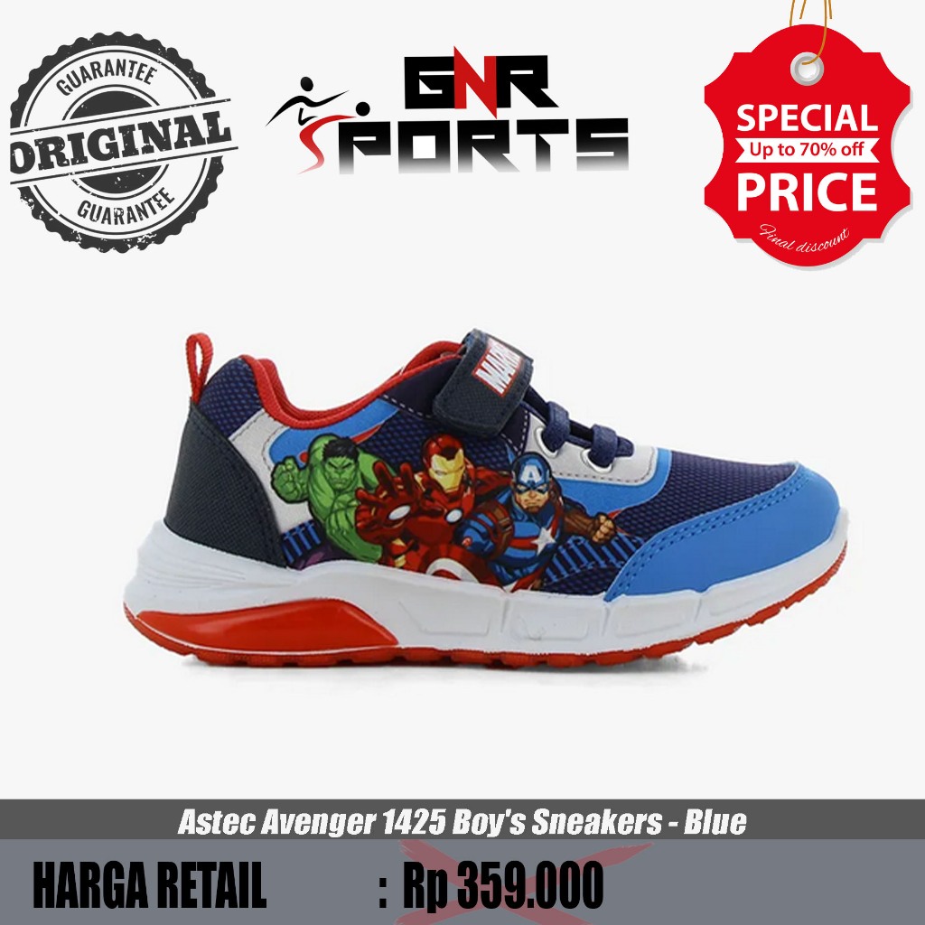 Sepatu Anak Astec Avenger 1425 Boy's Sneakers - Blue Original 100%