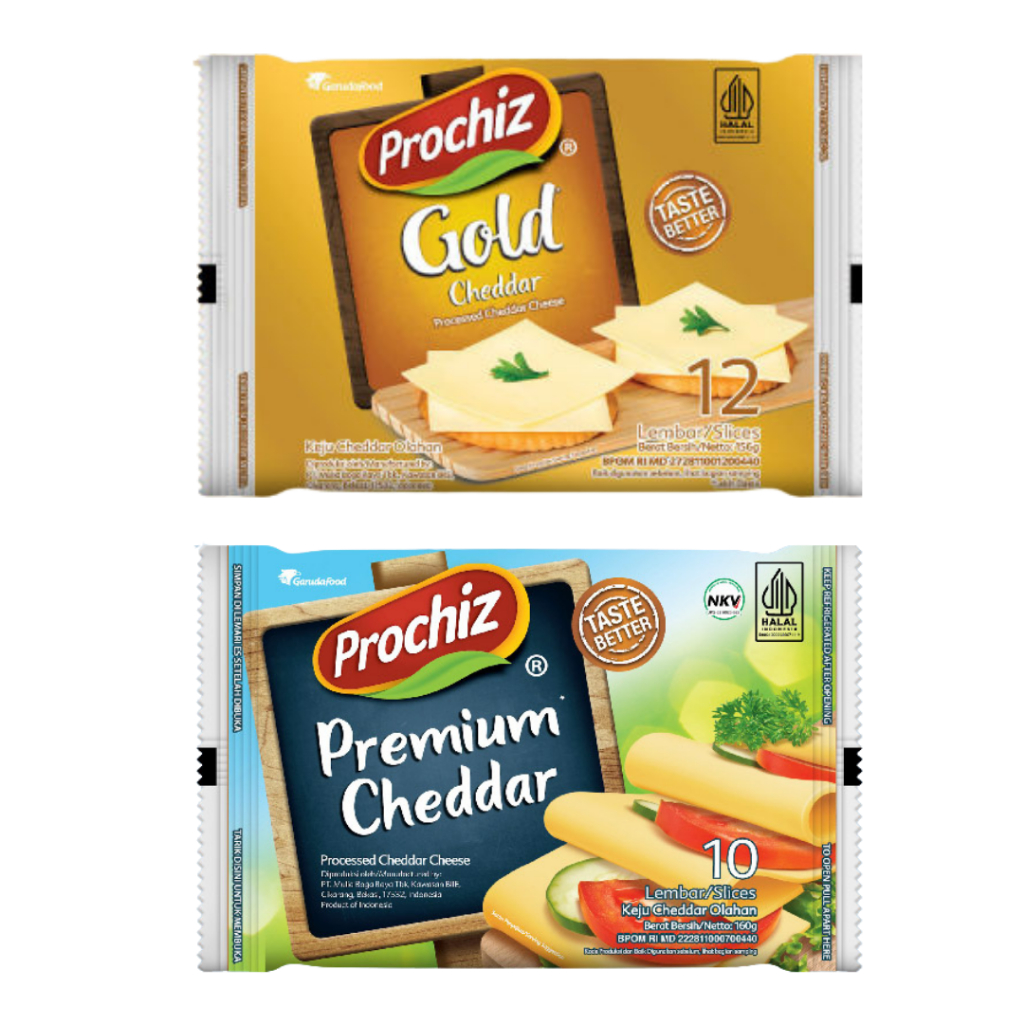 Keju Slice Prochiz Gold Cheddar Slice Keju Lembaran