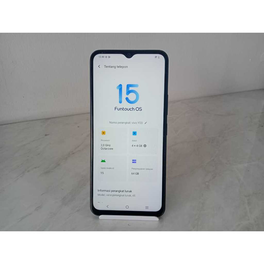 HP Only Vivo Y03 Helio G85 4+4/64 Second Murah Meriah Siap Pakai