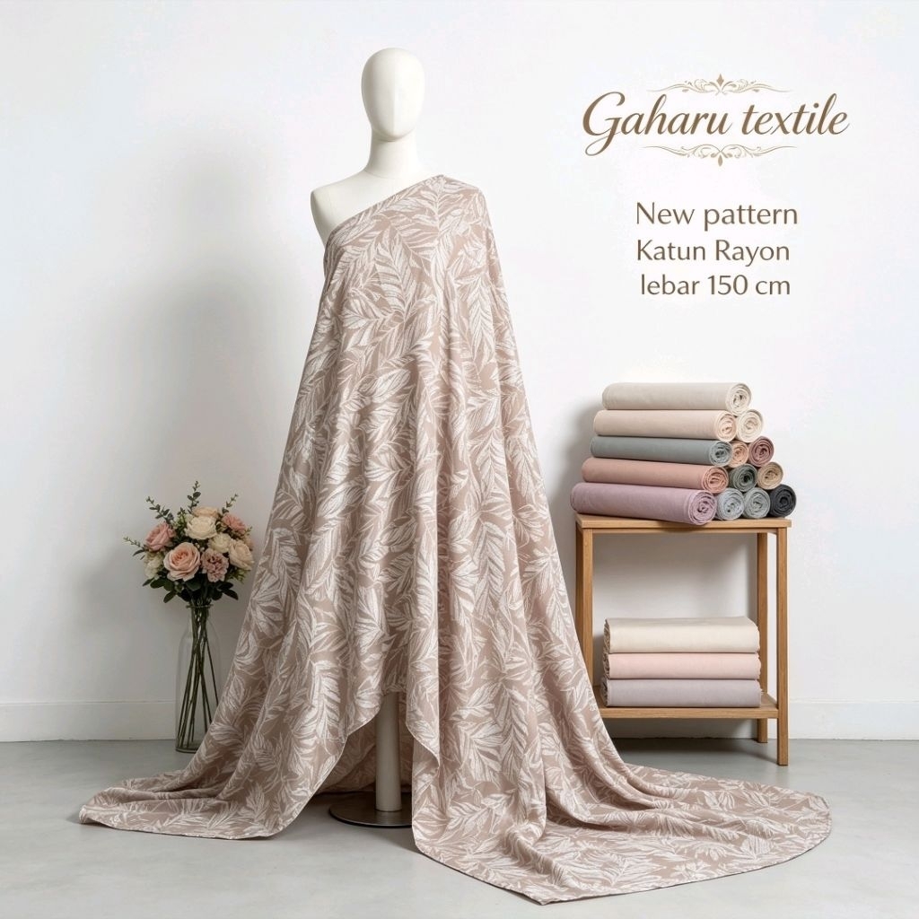 new bahan katun rayon viscose premium - rayon motif - rayon meteran (AYT)