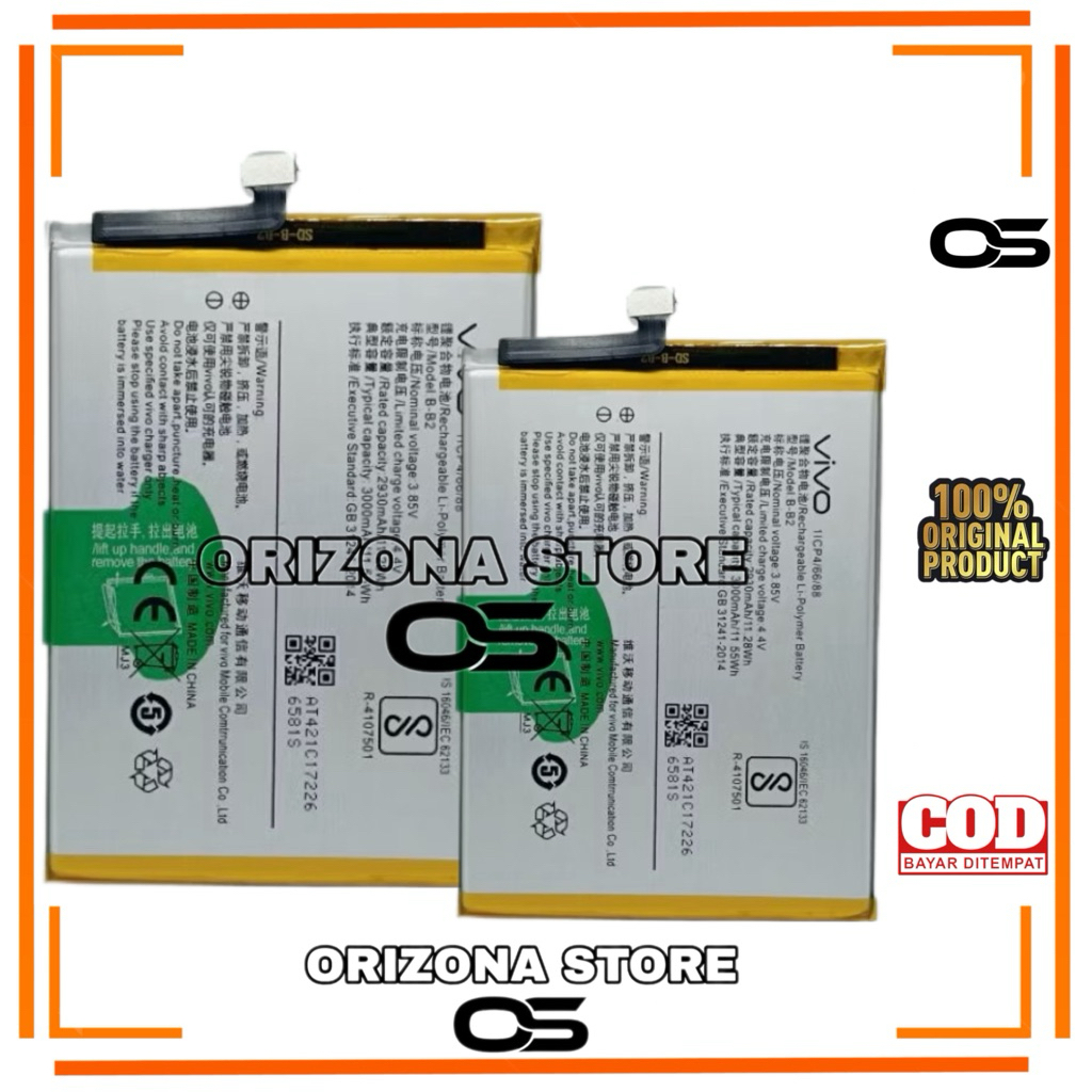 Batre Baterai Vivo V5 Lite 1609 BB2 Batu Battery B-B2